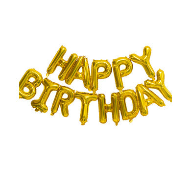 16-Inch Happy Birthday Foil Letter Balloons Set