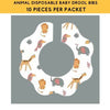 10pcs Disposable Baby Bibs & Food Mats & Drool Bibs