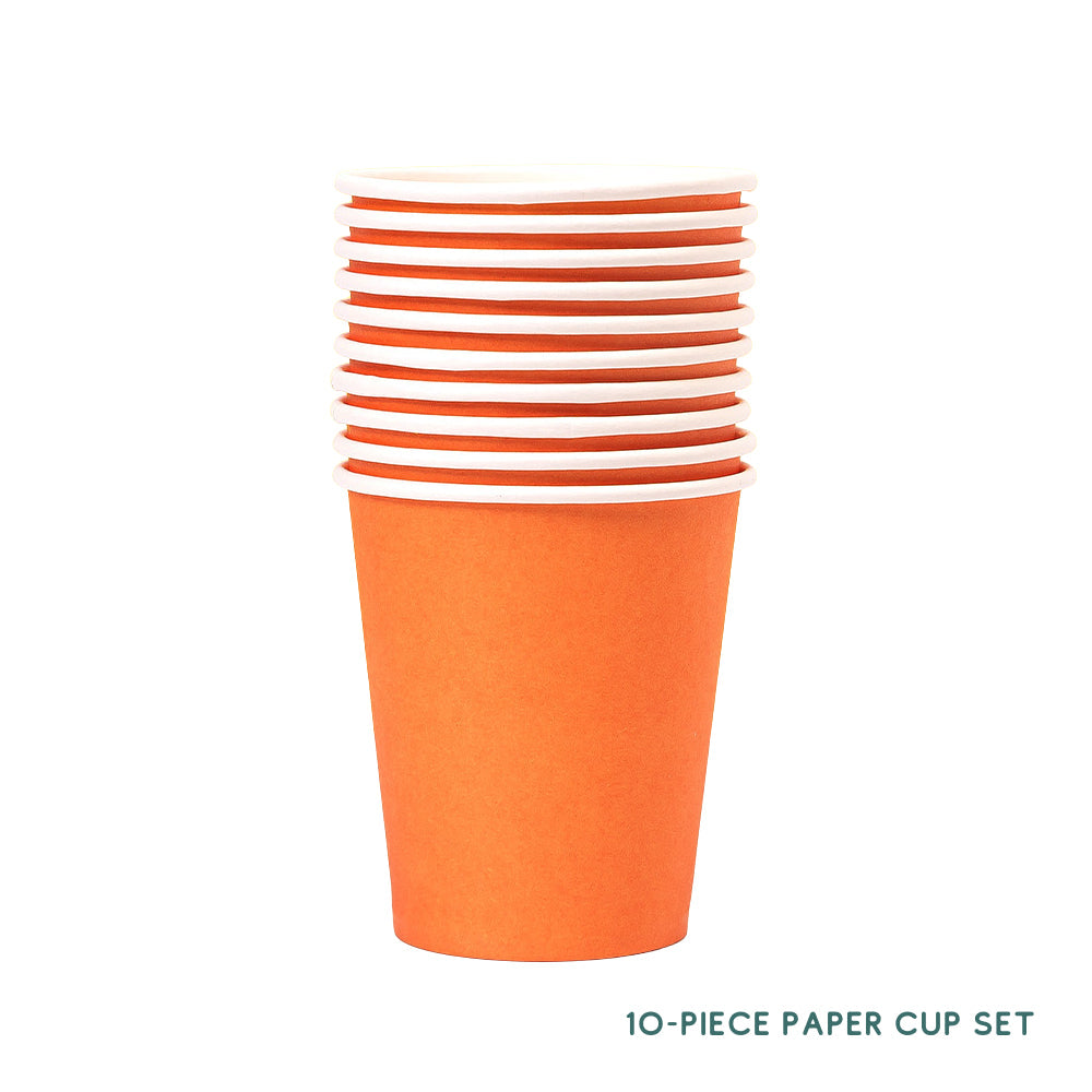10 Piece Colourful Disposable Paper Cups and Paper Plates Set DIY Craft