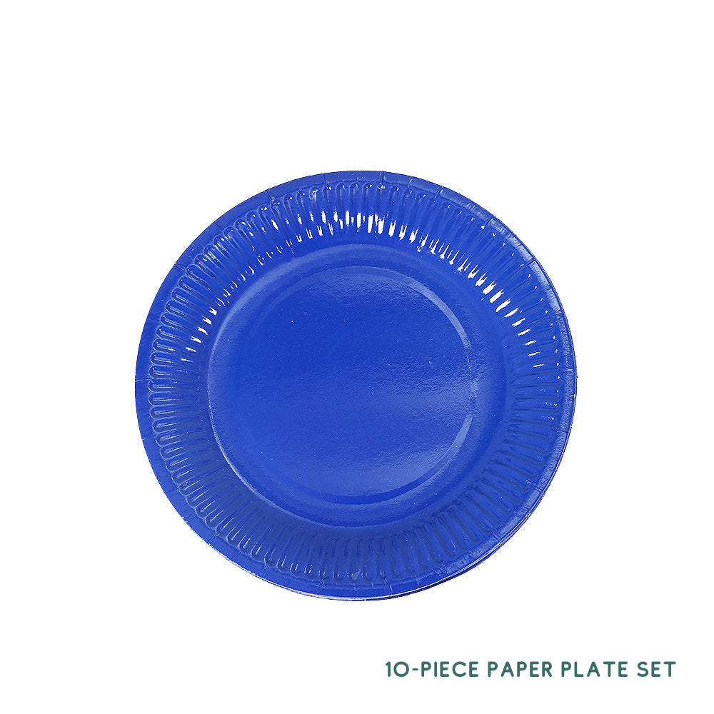 10 Piece Colourful Disposable Paper Cups and Paper Plates Set DIY Craft