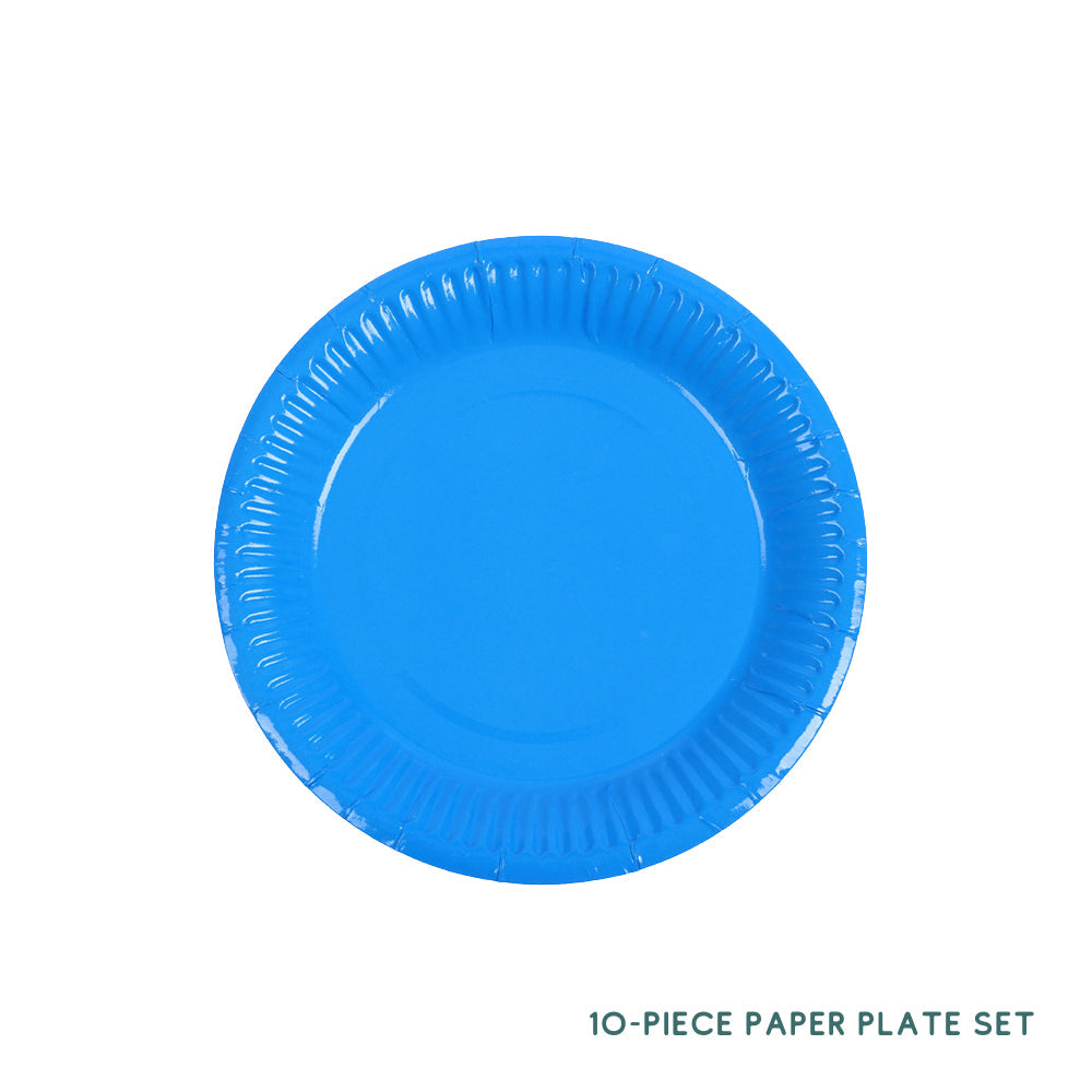 10 Piece Colourful Disposable Paper Cups and Paper Plates Set DIY Craft