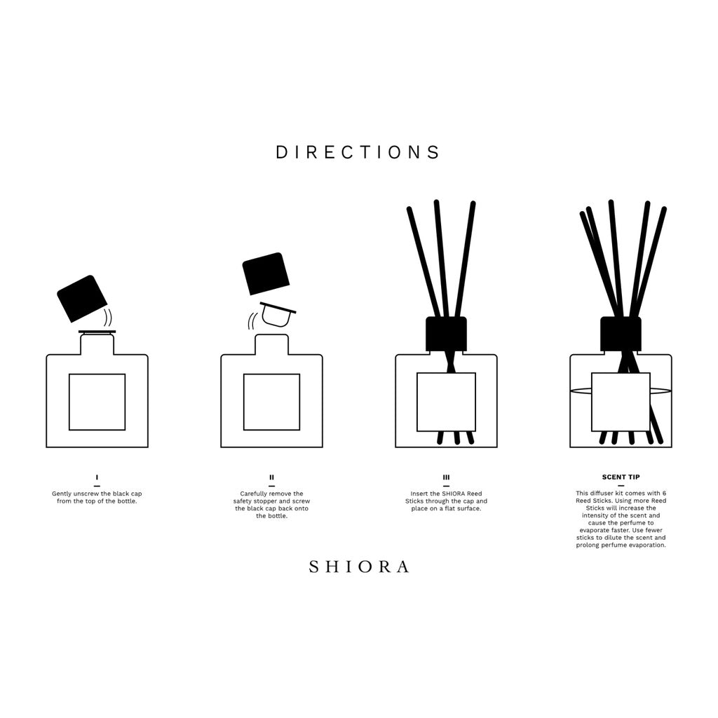 SHIORA Sandalwood Peppermint Reed Diffuser  | Aromatherapy | 50ml/100ml/200ml | Essential Oil |