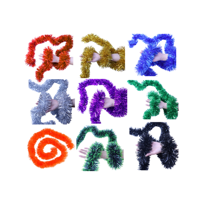 Tinsel Garland Christmas Decoration Xmas Tree Ribbon Party Metallic Strips