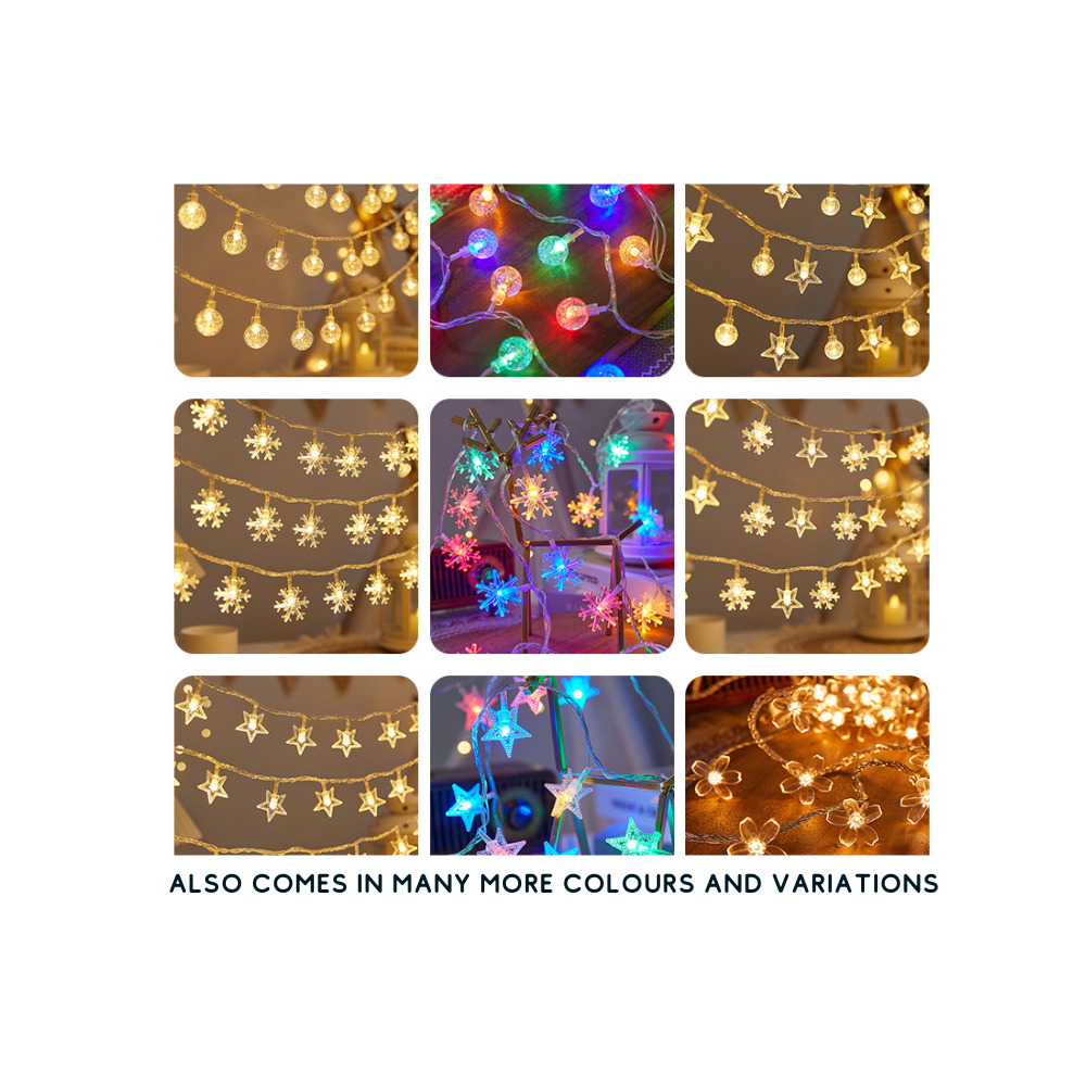 Christmas LED Star Light - Fairy Light Garland Solar Decoration