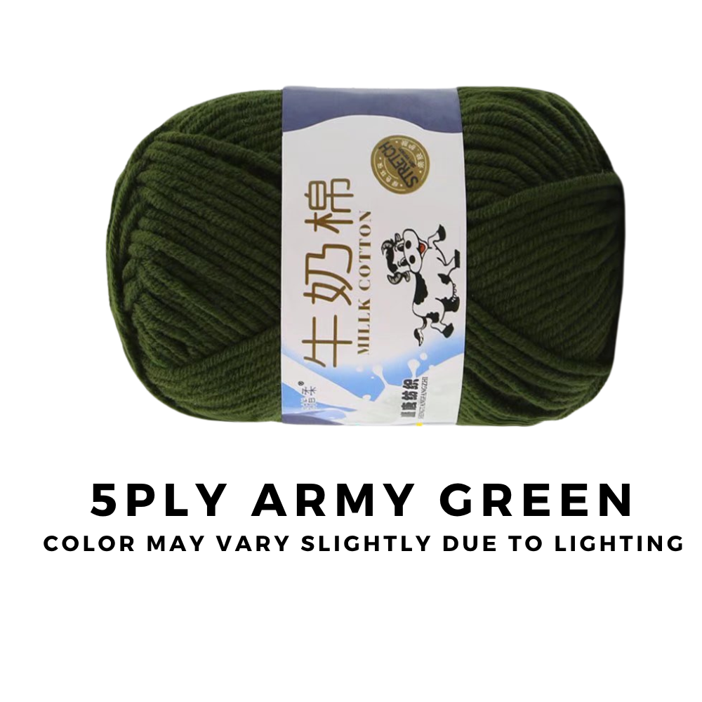 4-Ply 5-Ply Milk Cotton Yarn 50g · Soft Combed Cotton Acrylic Blend