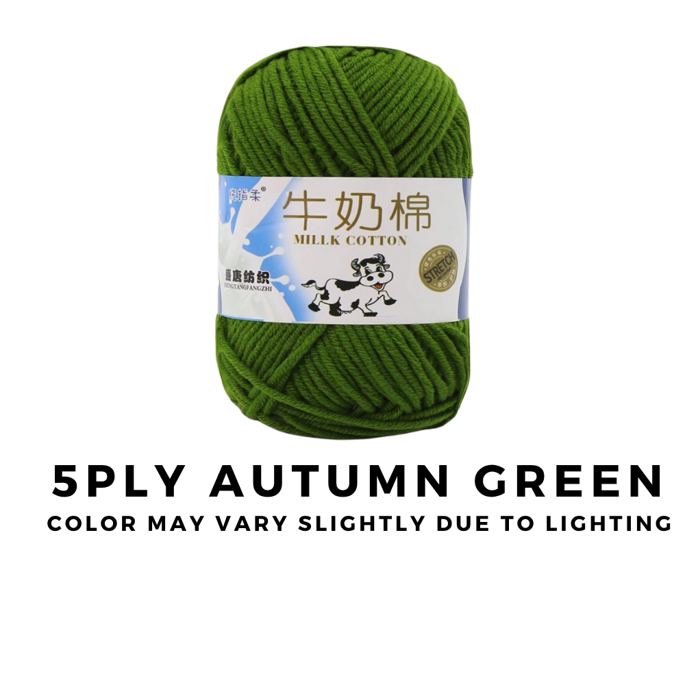 [FREE GIFT] 3 Pieces - 4-Ply Milk Cotton Yarn 50g · Soft Combed Cotton Acrylic Blend