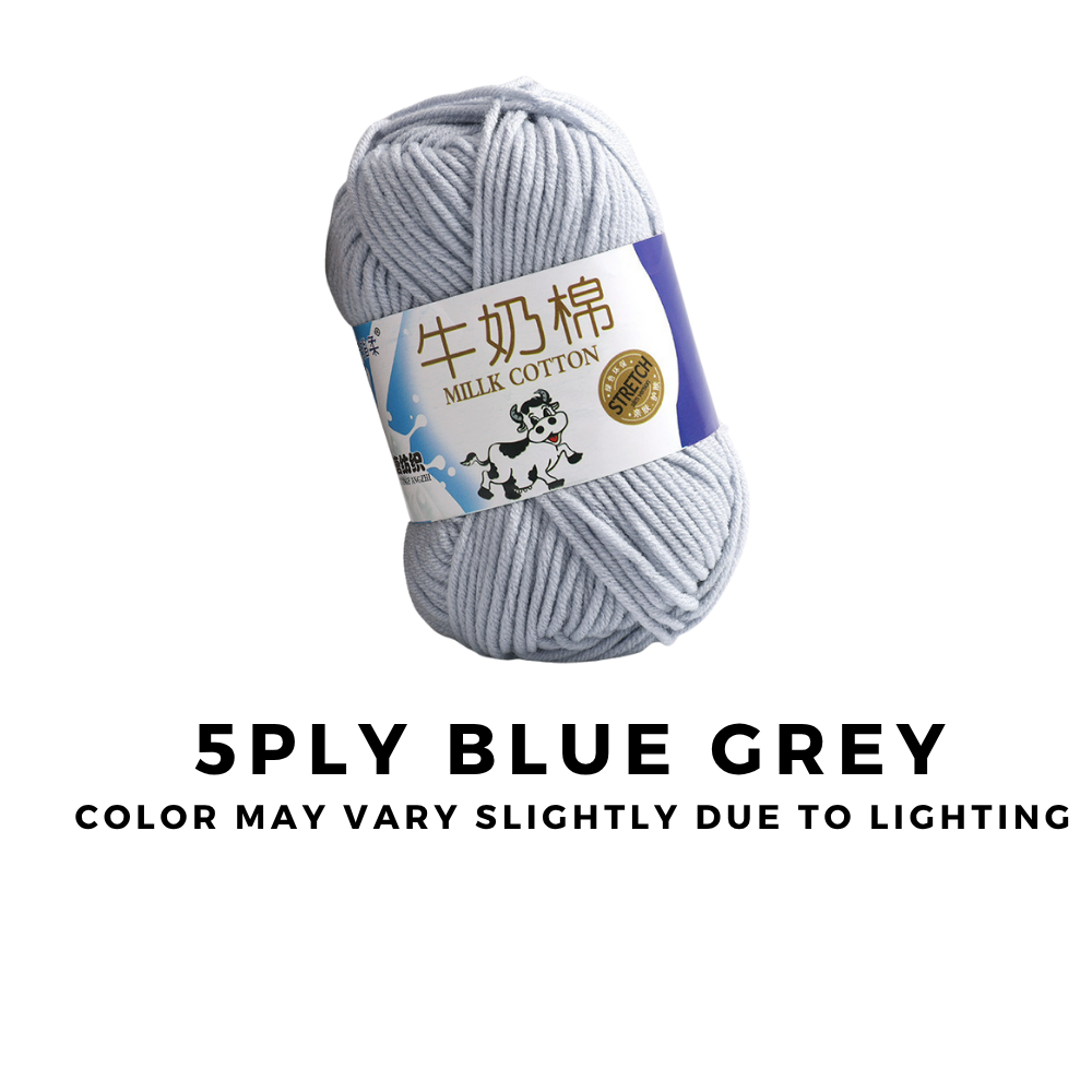 4-Ply 5-Ply Milk Cotton Yarn 50g · Soft Combed Cotton Acrylic Blend