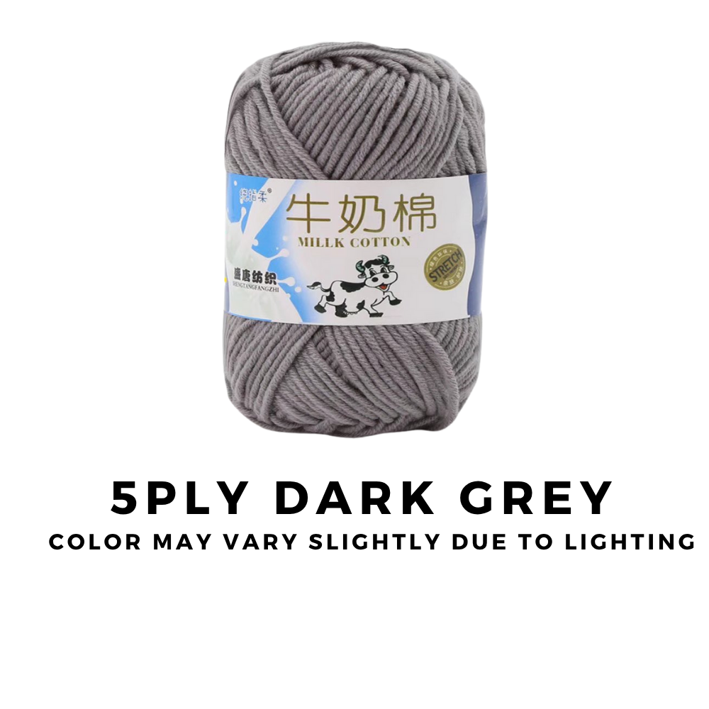 4-Ply 5-Ply Milk Cotton Yarn 50g · Soft Combed Cotton Acrylic Blend