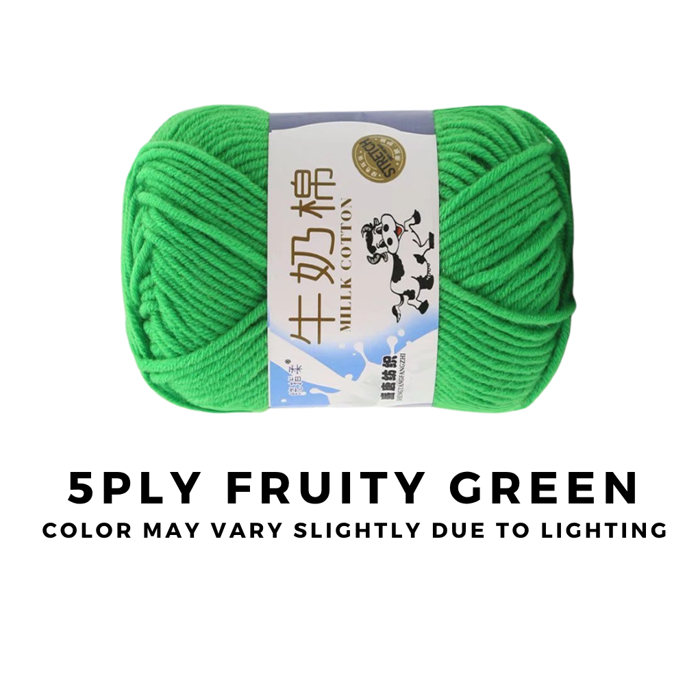 [FREE GIFT] 3 Pieces - 4-Ply Milk Cotton Yarn 50g · Soft Combed Cotton Acrylic Blend