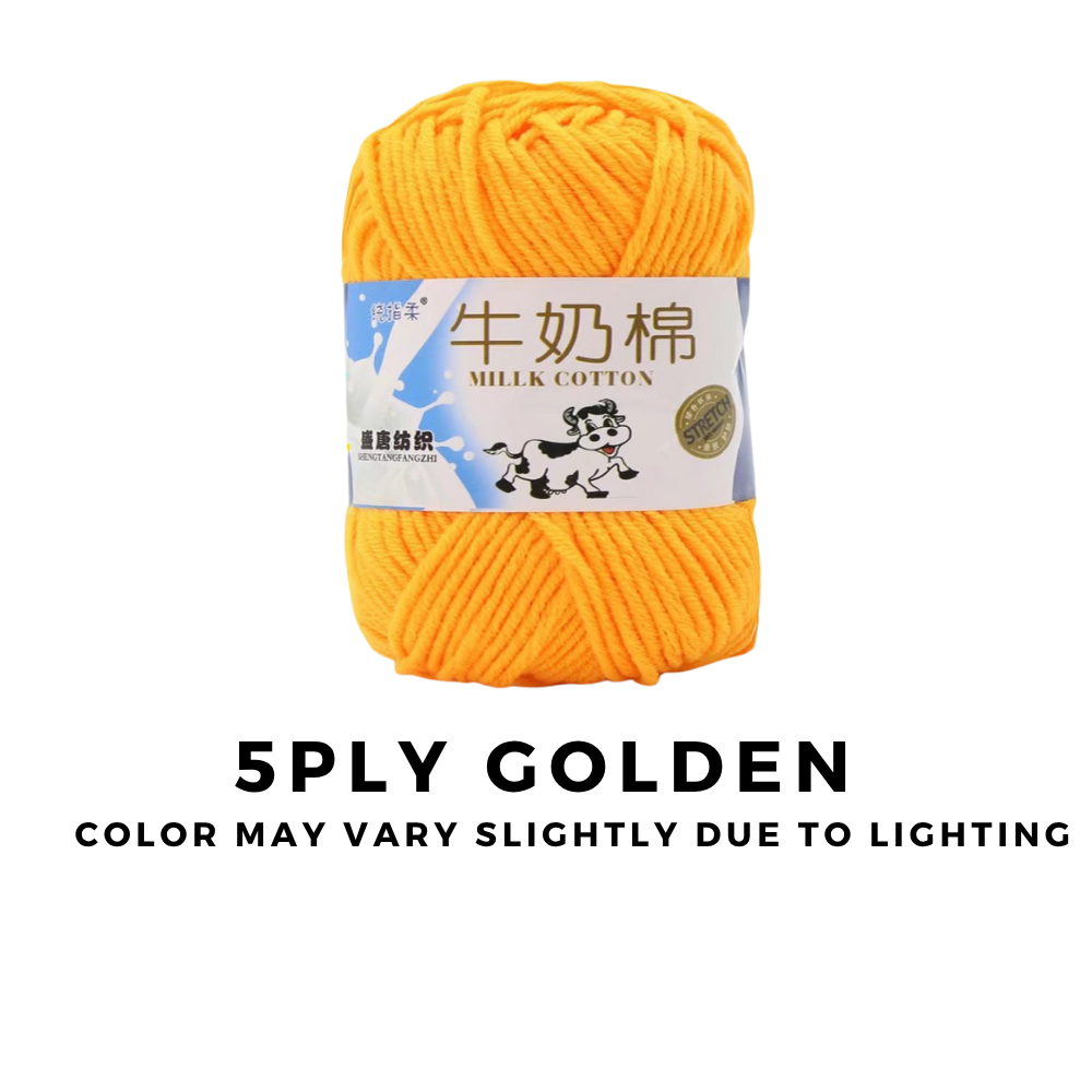 4-Ply 5-Ply Milk Cotton Yarn 50g · Soft Combed Cotton Acrylic Blend