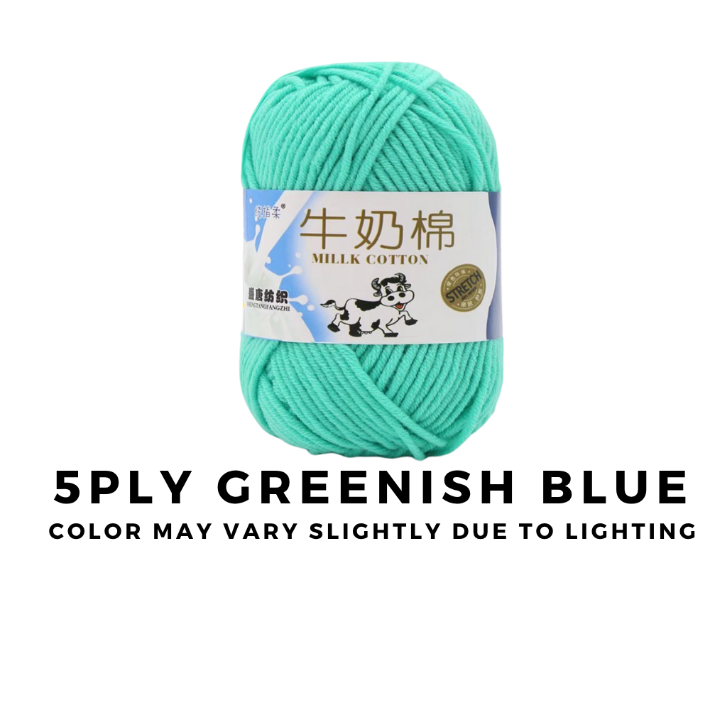 4-Ply 5-Ply Milk Cotton Yarn 50g · Soft Combed Cotton Acrylic Blend