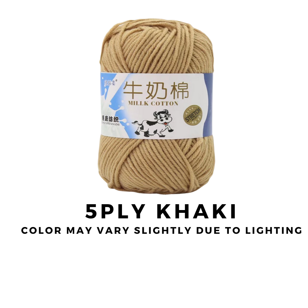 4-Ply 5-Ply Milk Cotton Yarn 50g · Soft Combed Cotton Acrylic Blend