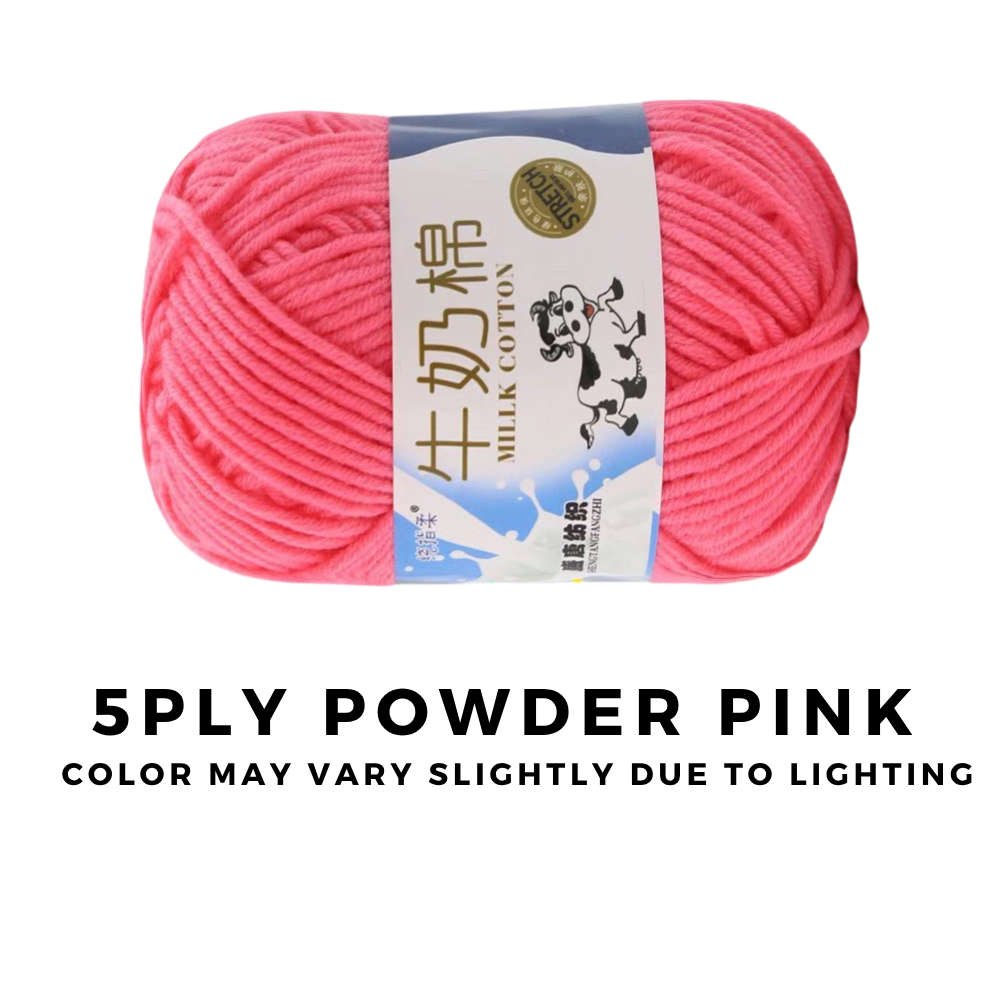 4-Ply 5-Ply Milk Cotton Yarn 50g · Soft Combed Cotton Acrylic Blend