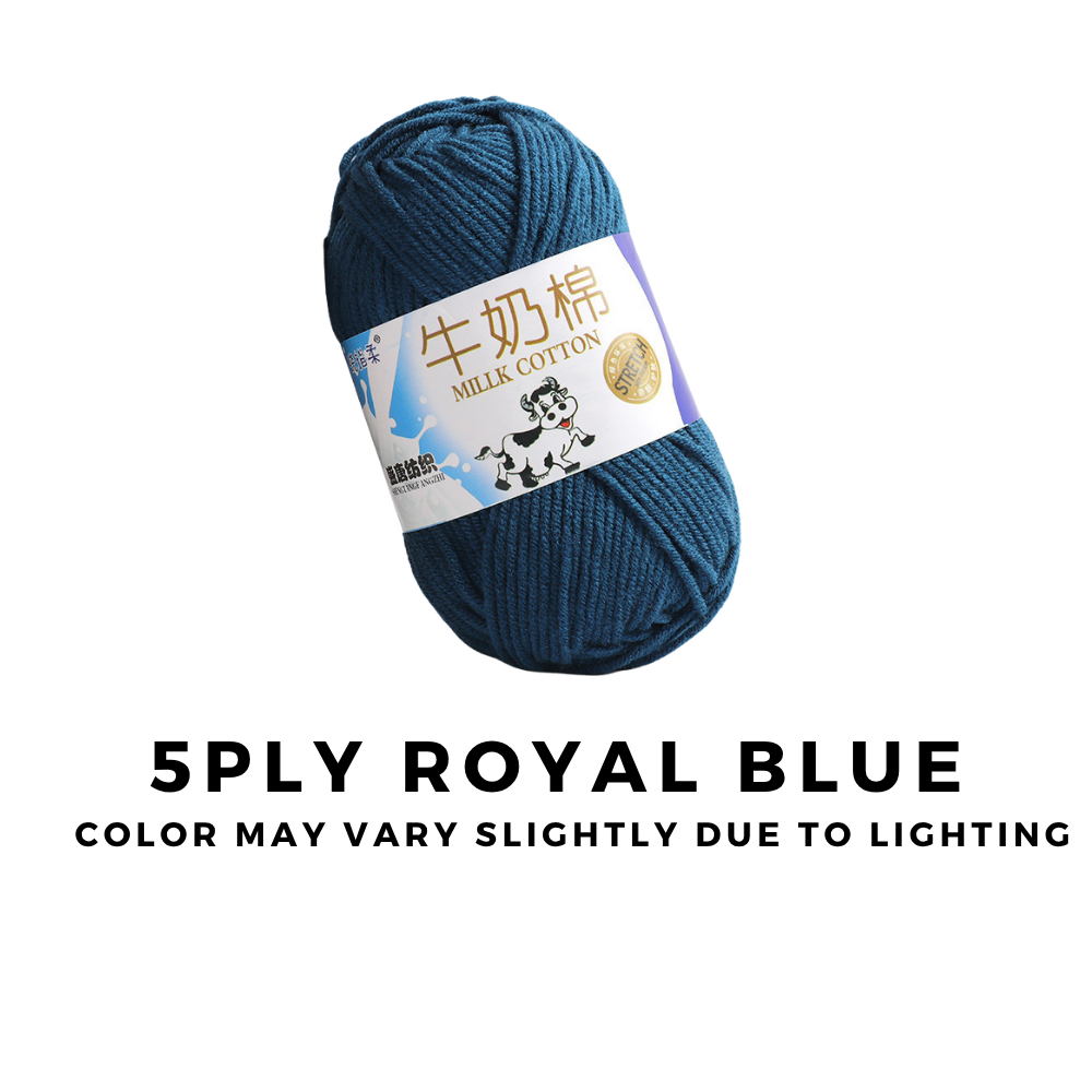 4-Ply 5-Ply Milk Cotton Yarn 50g · Soft Combed Cotton Acrylic Blend