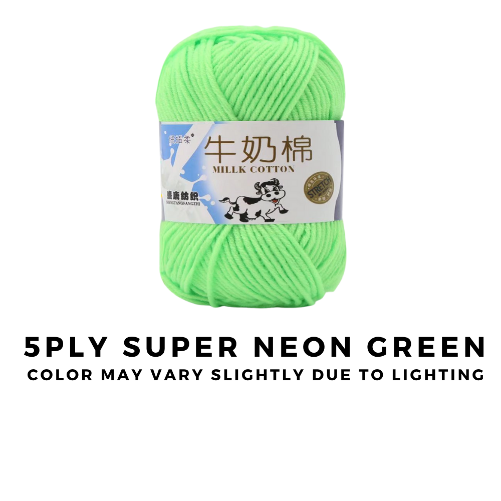 4-Ply 5-Ply Milk Cotton Yarn 50g · Soft Combed Cotton Acrylic Blend