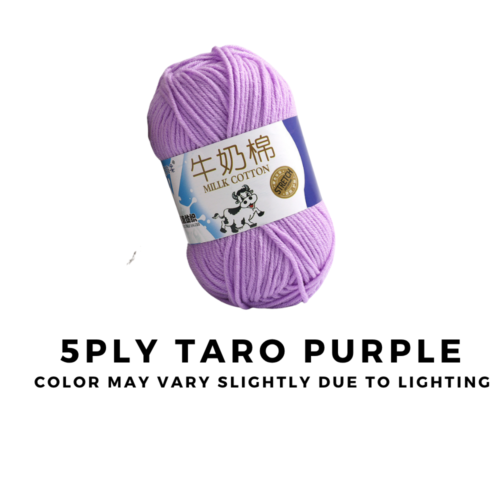 [FREE GIFT] 3 Pieces - 4-Ply Milk Cotton Yarn 50g · Soft Combed Cotton Acrylic Blend