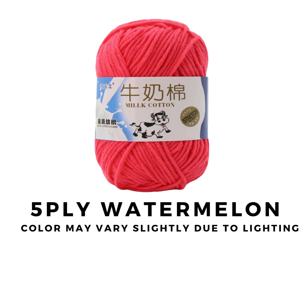 [FREE GIFT] 3 Pieces - 4-Ply Milk Cotton Yarn 50g · Soft Combed Cotton Acrylic Blend