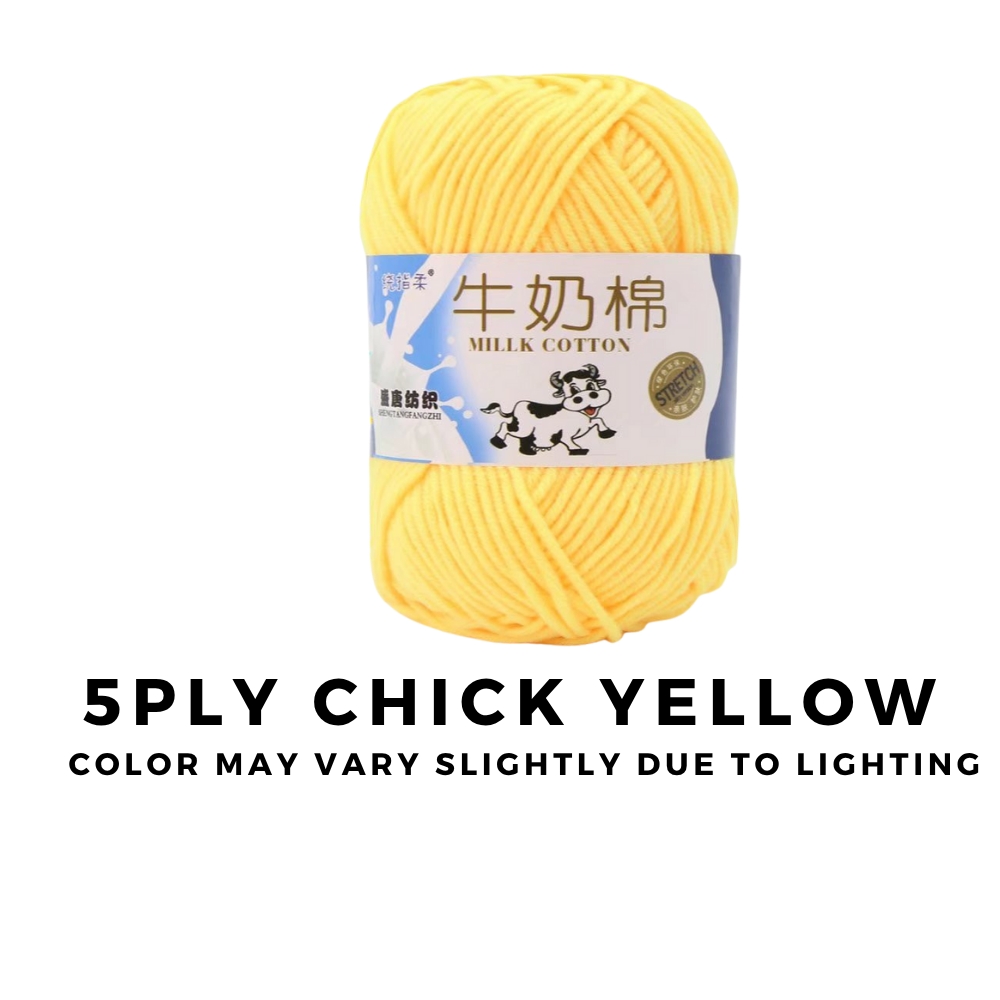 4-Ply 5-Ply Milk Cotton Yarn 50g · Soft Combed Cotton Acrylic Blend