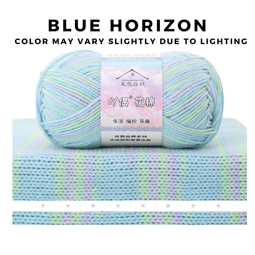 [FREE GIFT] 3 Pieces - 4-Ply Milk Cotton Yarn 50g · Soft Combed Cotton Acrylic Blend