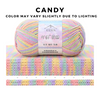 4-Ply Cotton Blend Yarn 50g · Rainbow Gradient Knitting