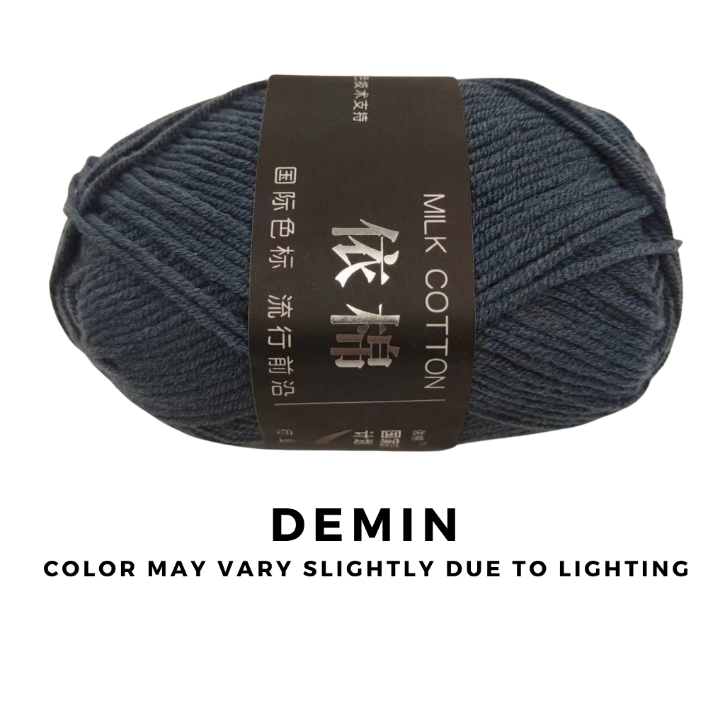 4-Ply 5-Ply Milk Cotton Yarn 50g · Soft Combed Cotton Acrylic Blend