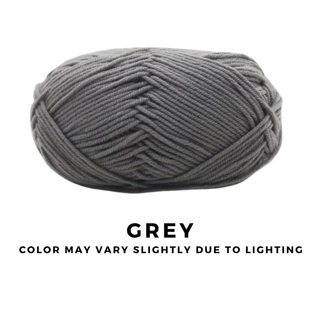 [FREE GIFT] 3 Pieces - 4-Ply Milk Cotton Yarn 50g · Soft Combed Cotton Acrylic Blend