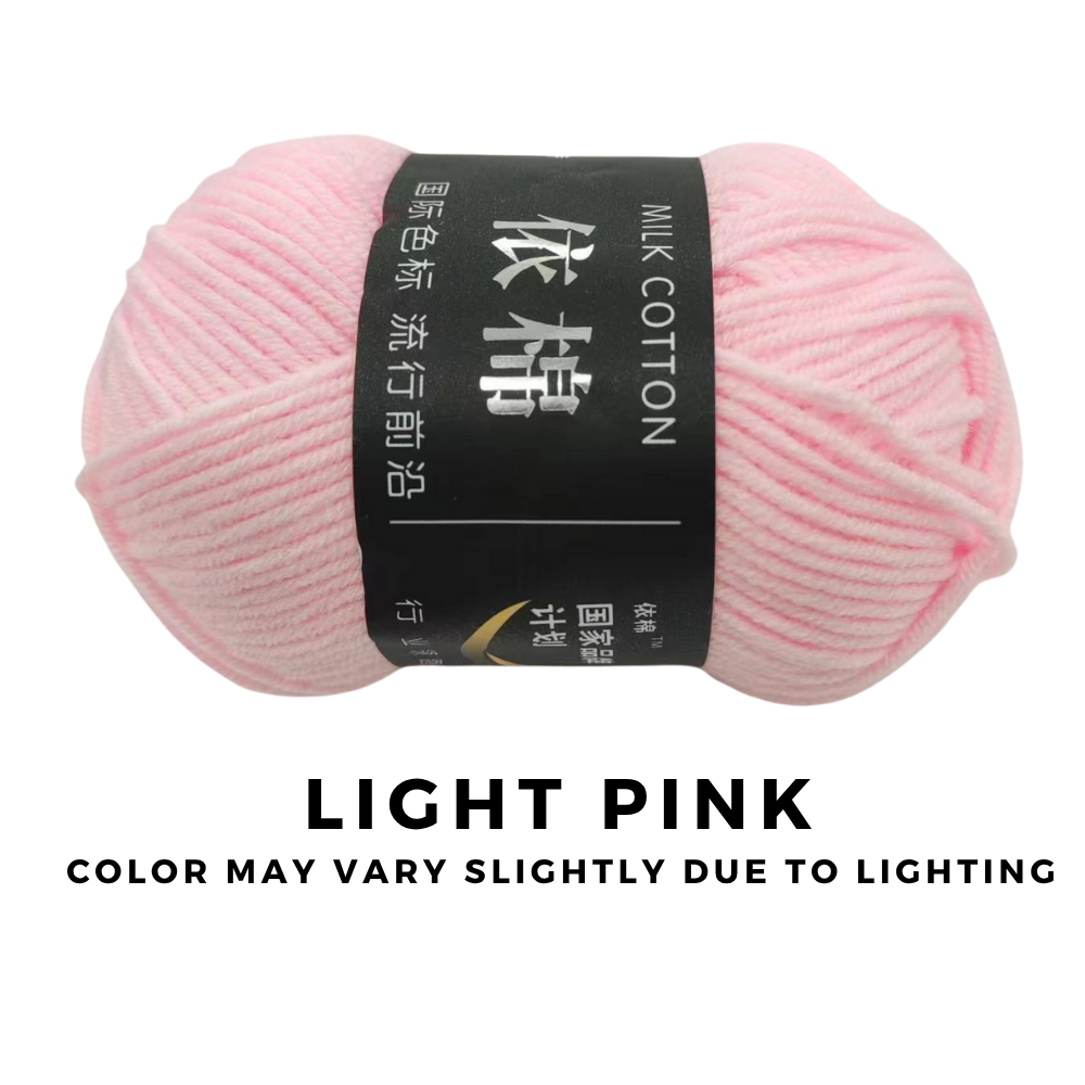 4-Ply 5-Ply Milk Cotton Yarn 50g · Soft Combed Cotton Acrylic Blend