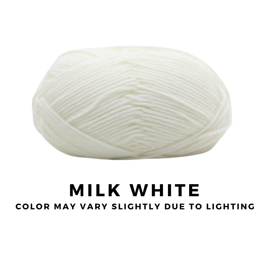 4-Ply 5-Ply Milk Cotton Yarn 50g · Soft Combed Cotton Acrylic Blend