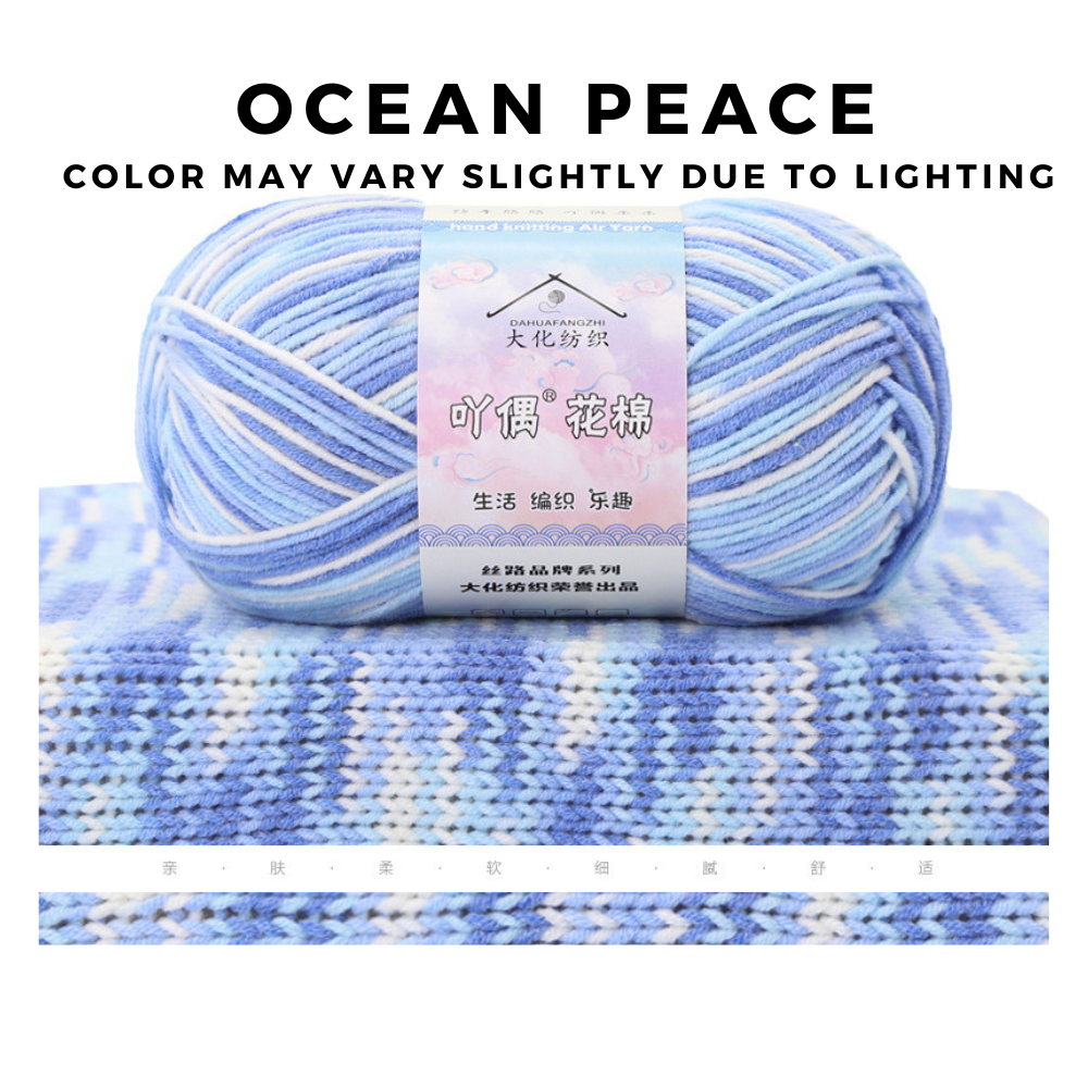 [FREE GIFT] 3 Pieces - 4-Ply Milk Cotton Yarn 50g · Soft Combed Cotton Acrylic Blend