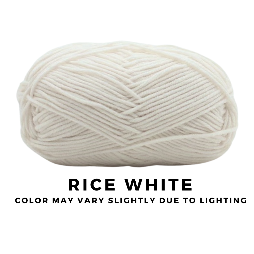 [FREE GIFT] 3 Pieces - 4-Ply Milk Cotton Yarn 50g · Soft Combed Cotton Acrylic Blend