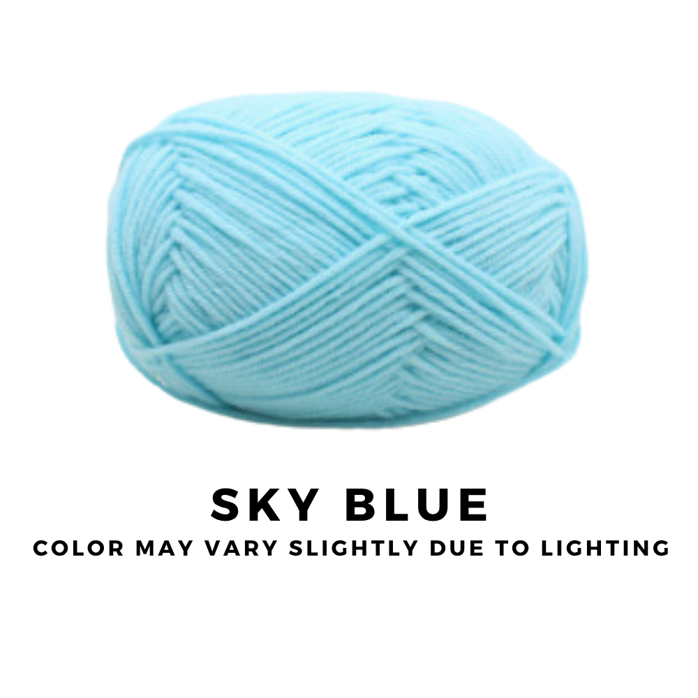 [FREE GIFT] 3 Pieces - 4-Ply Milk Cotton Yarn 50g · Soft Combed Cotton Acrylic Blend