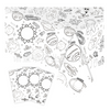 Themed Doodle Colouring Tablecloth Mat