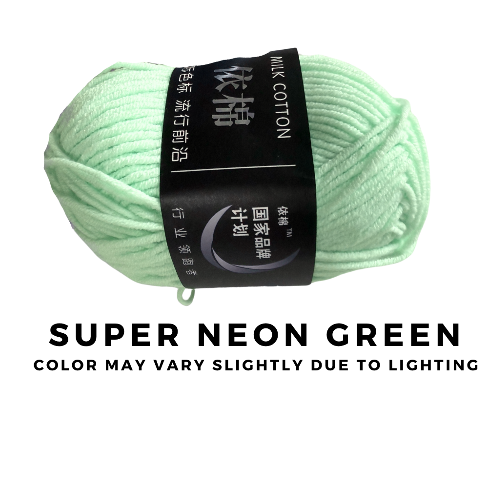 [FREE GIFT] 3 Pieces - 4-Ply Milk Cotton Yarn 50g · Soft Combed Cotton Acrylic Blend
