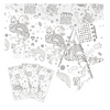 Themed Doodle Colouring Tablecloth Mat
