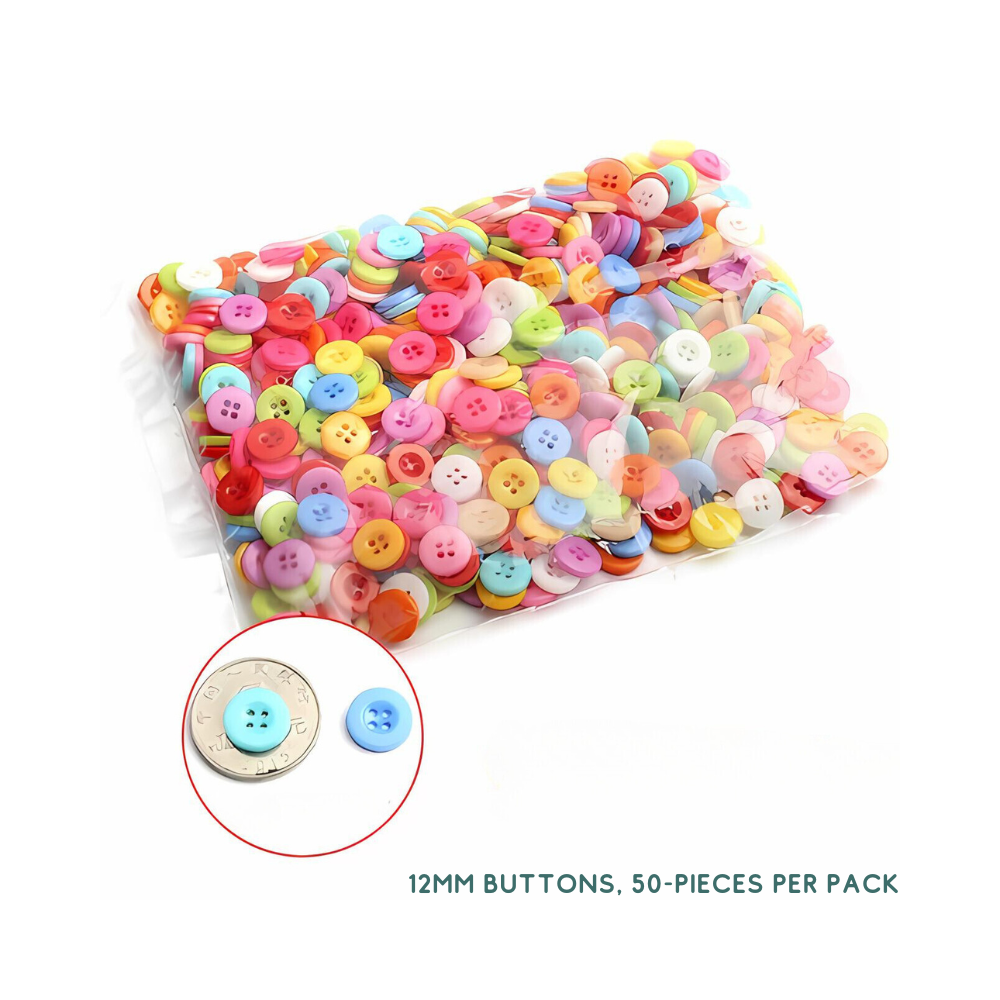 Colorful DIY Button Art Kit for Kids