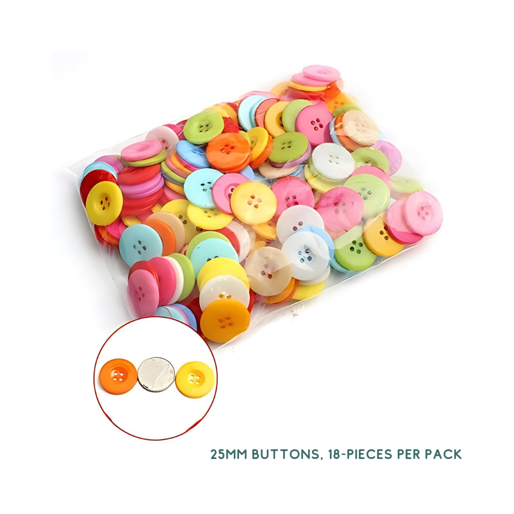 Colorful DIY Button Art Kit for Kids
