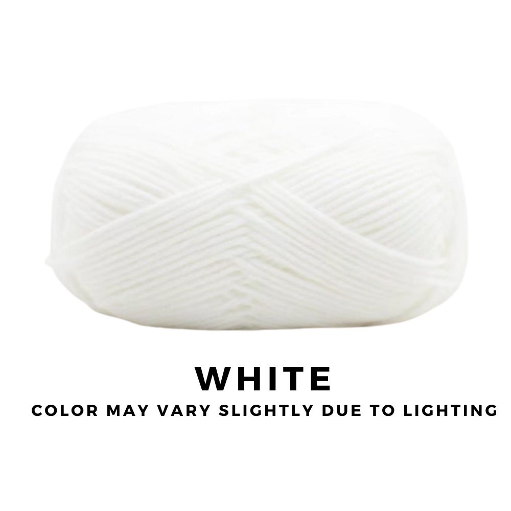 4-Ply 5-Ply Milk Cotton Yarn 50g · Soft Combed Cotton Acrylic Blend