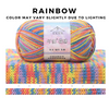 4-Ply Cotton Blend Yarn 50g · Rainbow Gradient Knitting